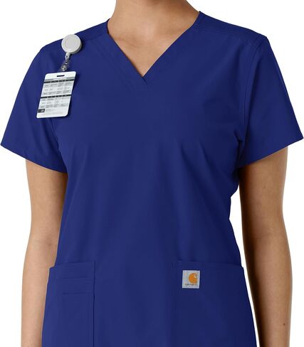 Carhartt Women's V-Neck Knit Panel Scrub Top in Saudi Arabia