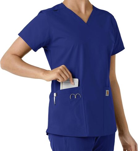Carhartt Women's V-Neck Knit Panel Scrub Top in Saudi Arabia