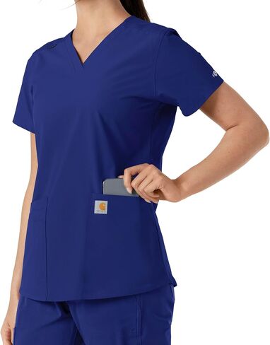 Carhartt Women's V-Neck Knit Panel Scrub Top in Saudi Arabia