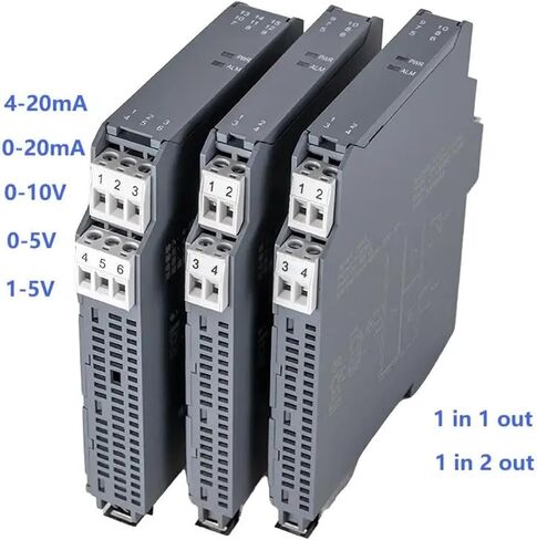 1 في 2 OUT DC SIGNATOR 1 في 2 Out Transmitter Voltage Voltage عزل 4-20MA 0-5V 0-10V (1 في 2 OUT ، الإدخال 1-5V_DC24V SUVENT_OUTPUT 4-20MA) in Saudi Arabia
