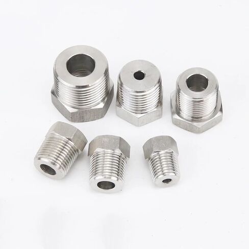 1pc 1/2 "bsp male to m12x1.25 أنثى 304 من الفولاذ المقاوم للصدأ مخفض الأنابيب تركيب أنبوب جلبة in Kuwait