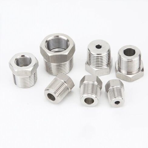 1pc 1/2 "bsp male to m12x1.25 أنثى 304 من الفولاذ المقاوم للصدأ مخفض الأنابيب تركيب أنبوب جلبة in Kuwait
