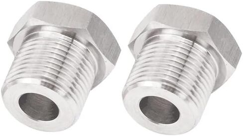 1pc 1/2 "bsp male to m12x1.25 أنثى 304 من الفولاذ المقاوم للصدأ مخفض الأنابيب تركيب أنبوب جلبة in Kuwait