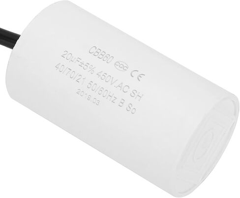 CBB60 Motor Starting Capacitor 450V 20uF Microfarad Capacitor with Wire Lead High Performance Small Size Easy Installation for Motor Equipment in Saudi Arabia