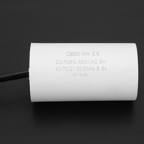 CBB60 Motor Starting Capacitor 450V 20uF Microfarad Capacitor with Wire Lead High Performance Small Size Easy Installation for Motor Equipment in Saudi Arabia