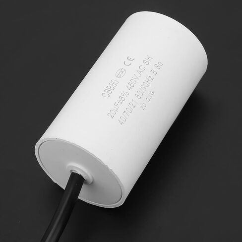 CBB60 Motor Starting Capacitor 450V 20uF Microfarad Capacitor with Wire Lead High Performance Small Size Easy Installation for Motor Equipment in Saudi Arabia