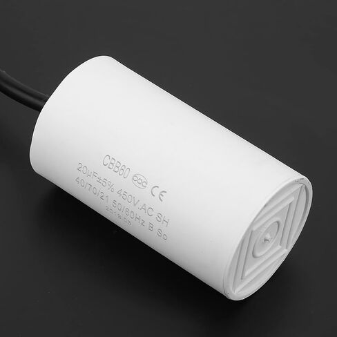 CBB60 Motor Starting Capacitor 450V 20uF Microfarad Capacitor with Wire Lead High Performance Small Size Easy Installation for Motor Equipment in Saudi Arabia