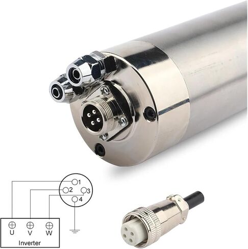 GDZ-26 800W Water-Cooled Spindle Motor 62 Diameter Constant Torque Mold Four Bearings 0.8kw(380V) in Saudi Arabia