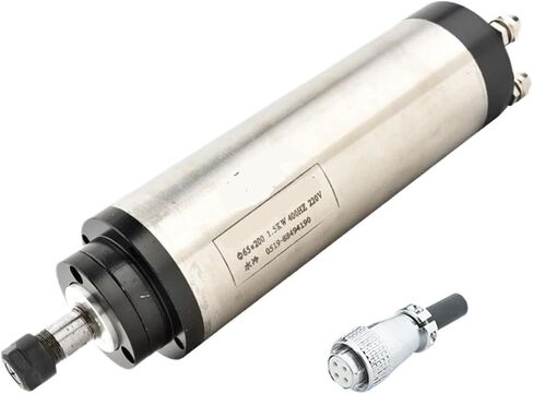 1.5kw ER11 CNC Spindle Motor Water Cooled 220V 400Hz 24000rpm 4 Bearings 65x200mm in Saudi Arabia