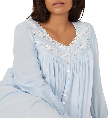 Eileen West Queen Anne's Lace Robe for Women – Heirloom Lightweight 100% Cotton Women’s Nightgown or Button Front Robe - White, Large in Saudi Arabia