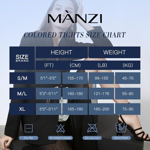 MANZI Women's Solid Color Semi Opaque Footed Tights Soft Stretch Pantyhose in Kuwait