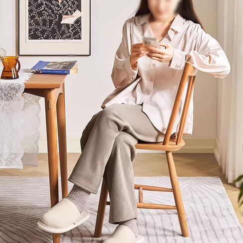 Office Chair Retro Solid Wood Kitchen Chair with Wide Round Backrest Dining Chair Office Chair with Curved Backrest and Solid Wood Legs Home Office Desk Chairs in Saudi Arabia