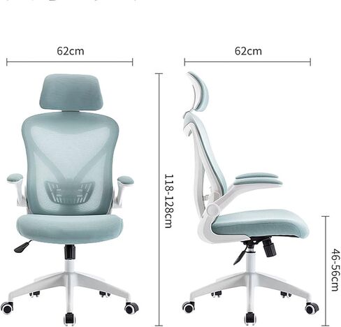 Office Chair Ergonomic Office Chair Swivel Chair Task Chair Desk Chair Lumbar Support, Breathable, Thick Seat Cushion and Adjustable Headrest Home Office Desk Chairs(Blue) in Saudi Arabia