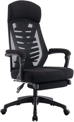 Office Chair Ergonomic Desk Chair, Swivel Chair PC Chair with Headrest and Arms, Height Adjustable, Comfortable Executive Chair with Footrest Home Office Desk Chairs(B) in Saudi Arabia