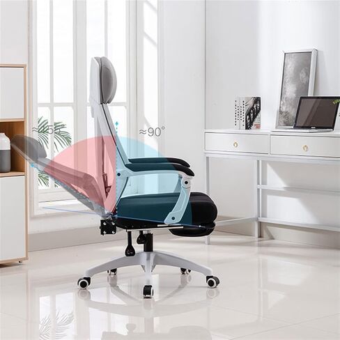 Office Chair Ergonomic Desk Chair, Swivel Chair PC Chair with Headrest and Arms, Height Adjustable, Comfortable Executive Chair with Footrest Home Office Desk Chairs(B) in Saudi Arabia