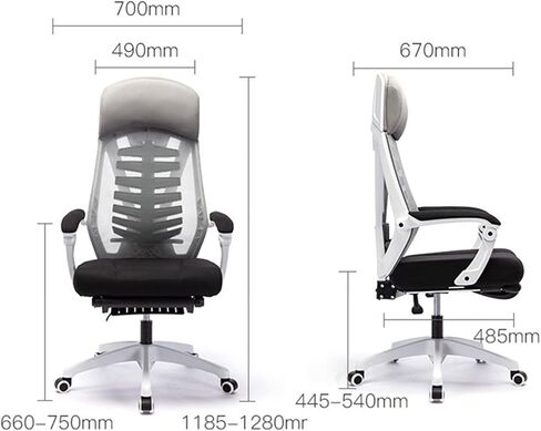 Office Chair Ergonomic Desk Chair, Swivel Chair PC Chair with Headrest and Arms, Height Adjustable, Comfortable Executive Chair with Footrest Home Office Desk Chairs(B) in Saudi Arabia