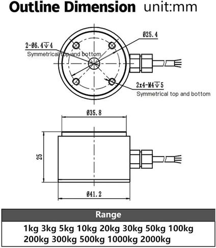 Scale C16 Canister Small Weighing Column Load Cell Sensor 30kg/50kg(20KG-30KG-50KG) in Kuwait