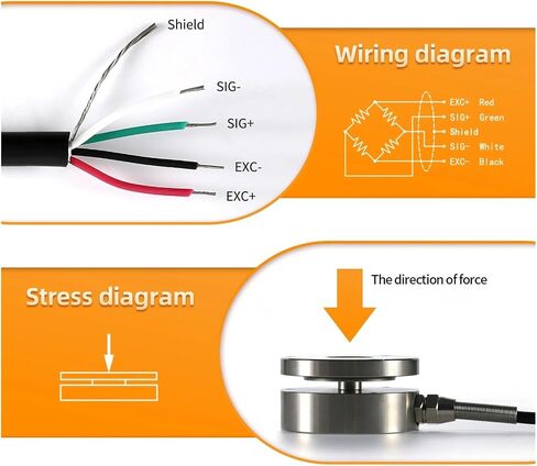 Load Cell Sensor Micro Bellows Type Scale Weigh Sensor HX711 AD Module Weight Sensor Electronic Scale 10KG 20KG 50KG 100KG 200KG(Range 0-500KG) in Saudi Arabia