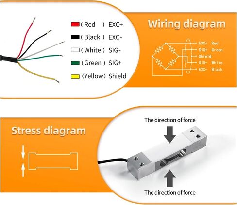 Load Cell Scale Sensor HX711 AD Module Weight Sensor Electronic Scale Beam Type Weight Sensor 6KG 10KG 20KG 40KG 80KG(Range 0-80KG) in Saudi Arabia