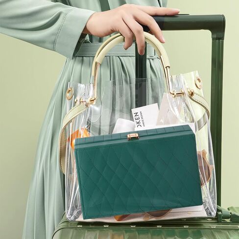PU Leather Travel Jewelry Case Twill Jewelry Organizer Box مع مرآة 8.86 × 5.9 × 2.8 بوصة محمولة جوهر تخزين المجوهرات فكرة هدية (أسود) in Saudi Arabia