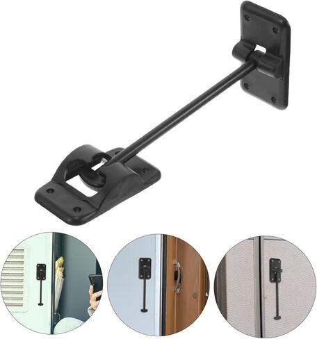 RV Door Catch حامل بلاستيكي متين مع مسامير لتثبيت آمن لدخول RV وأبواب المقطورة مزلاج موثوق للاستخدام الأسود in Kuwait