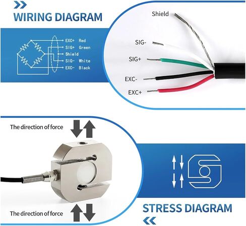 S Type Load Cell Sensor Weighing Tension Pressure Cell Force Weight Sensor 50kg 100kg 200kg 300kg 500kg 1000kg(RANG 0-300KG) in Saudi Arabia