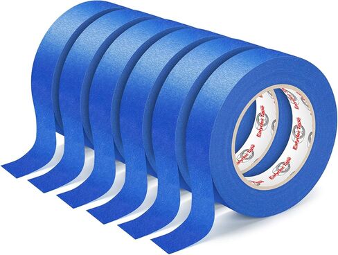 4 Rolls Blue Painters Tape ، شريط إخفاء مميز ، شريط طلاء للأغراض متعددة الأغراض ، الرسم ، الحرف اليدوية DIY (0.94 بوصة × 22 ياردة) يحمي الأسطح ، الإزالة السهلة ، إجمالي 88 ياردة in Kuwait