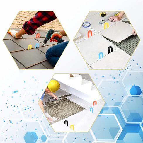 400pcs حشوات البلاستيك ، حشوات الحدوة الحدودية ، فواصل البلاط على شكل U ، حشوات بلاستيكية للتسوية ، الأزرق 1/16 "، الأحمر 1/8" ، أصفر 3/16 "، أسود 1/4" in Saudi Arabia