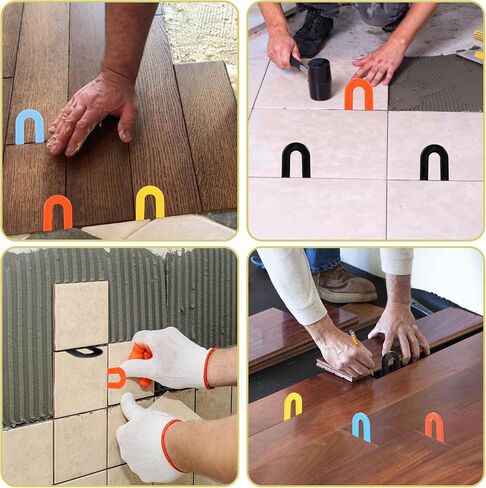 400pcs حشوات البلاستيك ، حشوات الحدوة الحدودية ، فواصل البلاط على شكل U ، حشوات بلاستيكية للتسوية ، الأزرق 1/16 "، الأحمر 1/8" ، أصفر 3/16 "، أسود 1/4" in Saudi Arabia