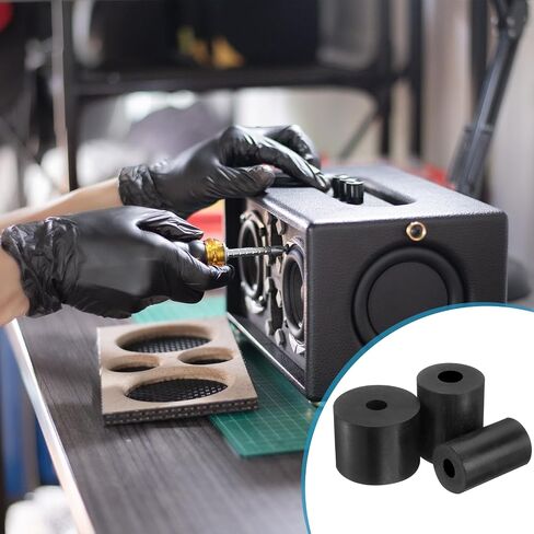 UXCELL 6 PCS متعددة الأغراض فاصل المطاط ، 0.4 "OD X 1.6" ID x 2 "سمك العزل المضاد للهواء البطانات المطاطية الغسالات الغسالات لملحقات القوارب للسيارات المنزلية (أسود) in Saudi Arabia