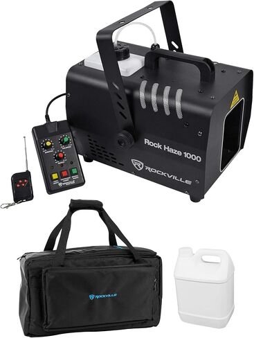 Rockville Bundle: (1) ROCKHAZE 1000 CFM DMX Hazer Machine Water Based DJ/Club Haze+2 Remotes Bundle with (1) BAG1200 Waterproof Travel Bag For Fog/Haze Machine (2 Items) in Saudi Arabia