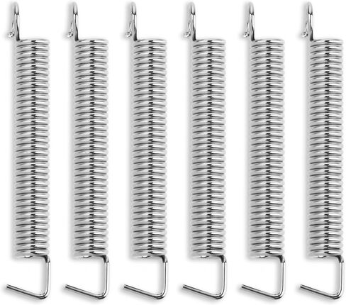 6 Packs Electric Guitar Tremolo Bridge Springs Electric Guitars Parts Noiseless Tremolo Springs Vintage Tension Spring Stainless Steel Guitar Spring Instruments Accessories Replacement Parts (Silver) in Saudi Arabia