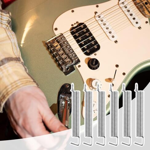 6 Packs Electric Guitar Tremolo Bridge Springs Electric Guitars Parts Noiseless Tremolo Springs Vintage Tension Spring Stainless Steel Guitar Spring Instruments Accessories Replacement Parts (Silver) in Saudi Arabia