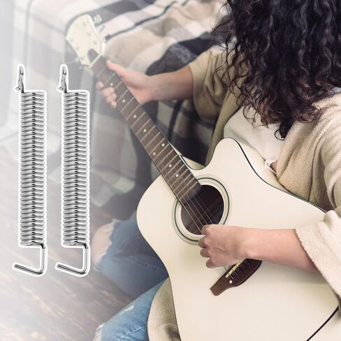 6 Packs Electric Guitar Tremolo Bridge Springs Electric Guitars Parts Noiseless Tremolo Springs Vintage Tension Spring Stainless Steel Guitar Spring Instruments Accessories Replacement Parts (Silver) in Saudi Arabia