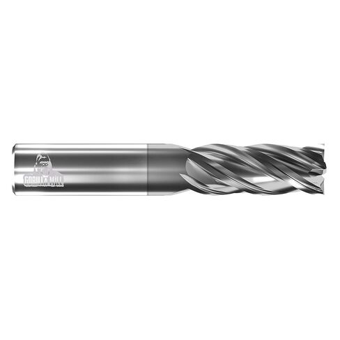 GM12F4 Gorilla High Performance Carbide End Mill ، GMX-35 Coating ، Flat ، 4 Flute ، 1/2 "قطره ، 1-1/4" LOC ، 3 "OAL in Kuwait