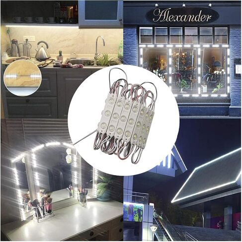 أضواء واجهات المتجر 100PCS وحدة LED LED الضوء الأحمر للعلامات 1.2W 12V DC 2835 SMD 3 نافذة LED مضادة للماء لدكنة علامة الإعلان (الأحمر ، لا يتم تضمين إمدادات الطاقة) in Saudi Arabia