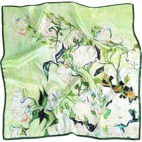 100% Mulberry Silk Scarf 27"x27" for Women, Luxurious Lightweight Neckerchief, Breathable & Soft，Gift Packed in Saudi Arabia