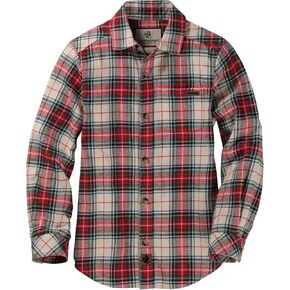 قميص أسطوري ذو ذيل أبيض للجنسين للأطفال من Lumberjack Flannel بأكمام طويلة وأزرار سفلية in Kuwait