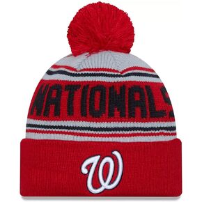 New Era Sport Wordmark Wordmark Heat قبعة بيني مع POM - MLB رفعت الكفة المتماسكة توك in Kuwait