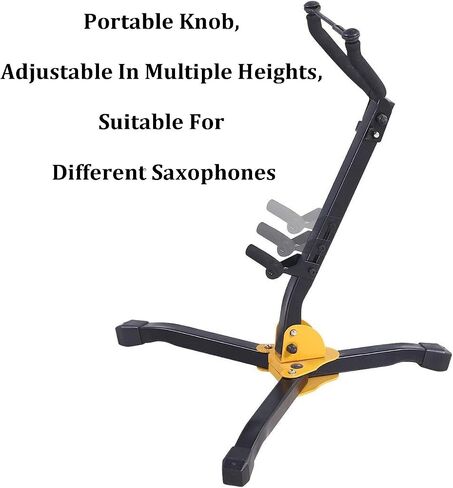 Saxophone Stand,Adjustable Tripod,Foldable Telescopic Display Bracket,for Alto/Tenor Saxophone/Soprano Saxophone,Easy to Install in Saudi Arabia