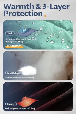 CREATMO US Girl's Winter Fleece Lined Long Parka Puffer Coat Thicken Ski Jacket With Fur Trim Hood in Saudi Arabia