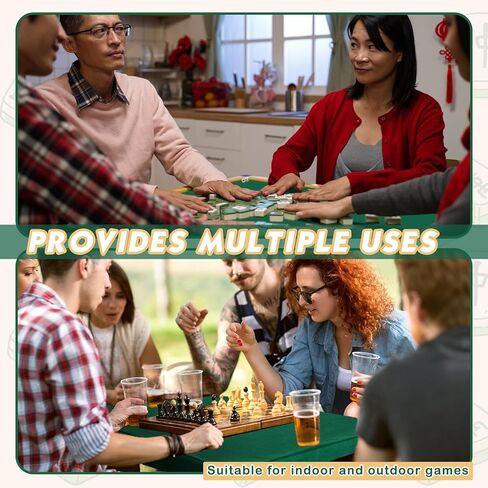 Frienda 2 Pack Table Table Cover 34 × 34 بوصة شعرت لعبة TableCover قابلة للطي TableChloth لجدول البطاقات للعب لعبة البوكر Mahjong Games in Kuwait