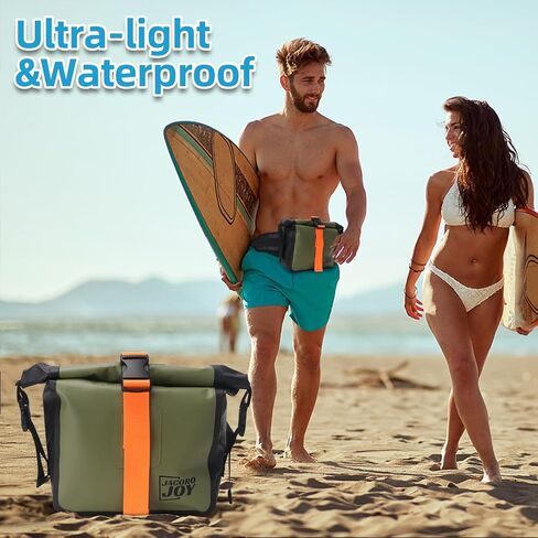 Waterproof Fanny Pack, Floating Dry Bag Pouch with Adjustable Waist Strap Large Capacity, Waterproof Waist Bag for Kayaking Boating Fishing Cycling Beach (Green) in Saudi Arabia