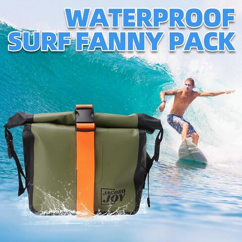 Waterproof Fanny Pack, Floating Dry Bag Pouch with Adjustable Waist Strap Large Capacity, Waterproof Waist Bag for Kayaking Boating Fishing Cycling Beach (Green) in Saudi Arabia