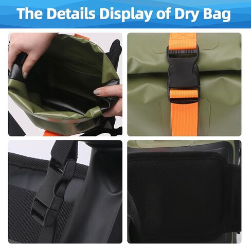 Waterproof Fanny Pack, Floating Dry Bag Pouch with Adjustable Waist Strap Large Capacity, Waterproof Waist Bag for Kayaking Boating Fishing Cycling Beach (Green) in Saudi Arabia