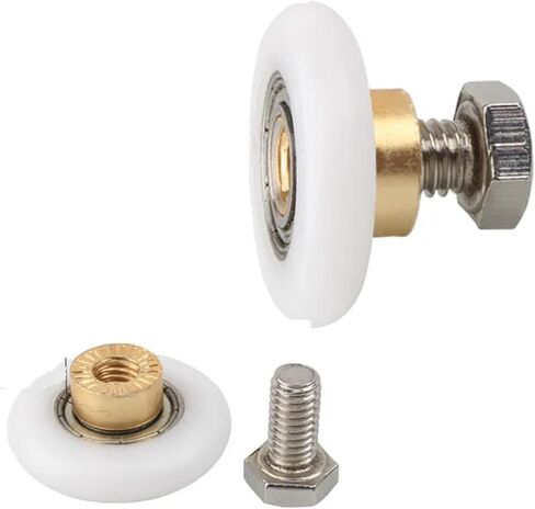 8pcs Shower Room Pulley Bathroom Sliding Glass Door Wheels Nylon Copper Roller Hanging Round(Diameter 23mm) in Saudi Arabia