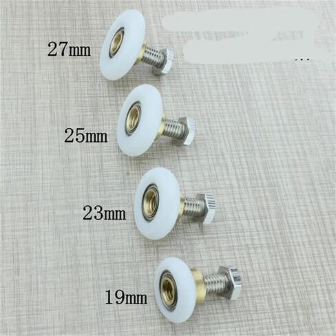 8pcs Shower Room Pulley Bathroom Sliding Glass Door Wheels Nylon Copper Roller Hanging Round(Diameter 23mm) in Saudi Arabia