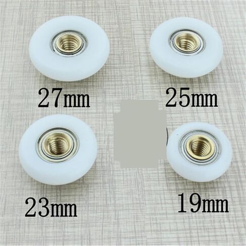 8pcs Shower Room Pulley Bathroom Sliding Glass Door Wheels Nylon Copper Roller Hanging Round(Diameter 23mm) in Saudi Arabia