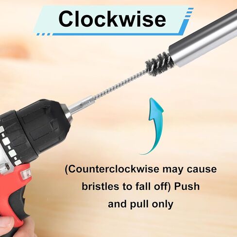 4pcs Wire Brush, Stainless Steel Twisted Bore Brush with 1/4" Hex Shank for Power Drill Impact Driver & Tube Cleaning, 3/8'' 1/2'' 3/4'' 7/8'' Diameter in Saudi Arabia