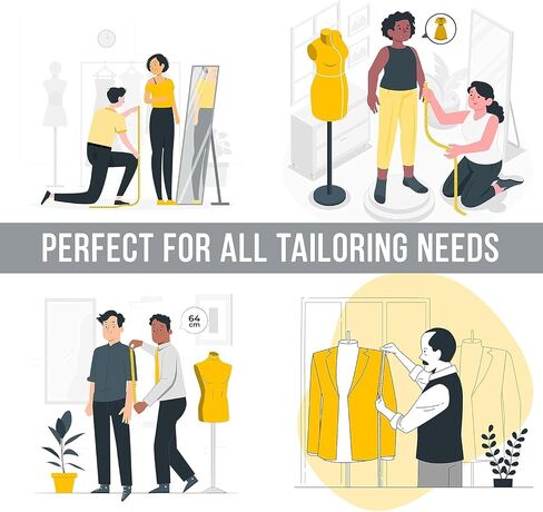 Pack of 2 Soft Fabric Tape Measures, Body Measuring Tape for Tailor, Sewing, Weight Loss, Medical Body Measurements, Nursing, Craft, and Fitness Tracking 150cm/60 inch in Saudi Arabia